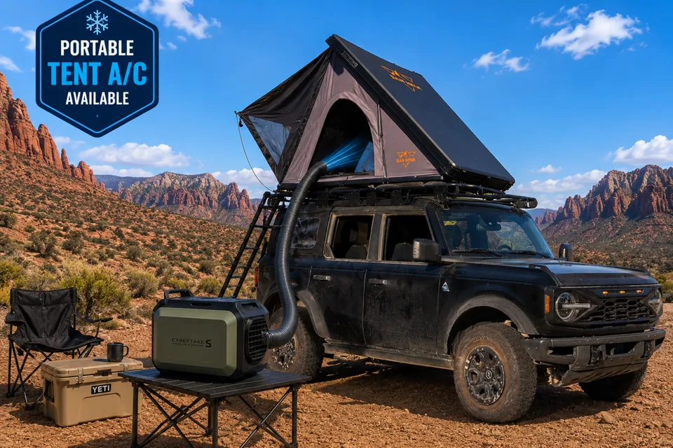 Bronco + NEW Rooftop Tent + Optional Tent A/C