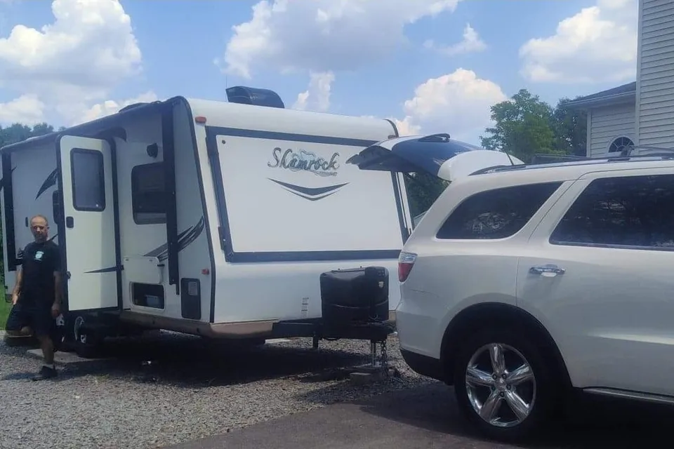 Dave & Maureen's Forrest river shamrock 233s hybrid convertibleTravel Trailer