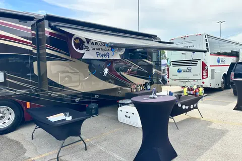 🚍 Luxury Diesel Motor Coach Rental | Sleeps 8 | Delivery Available | F1 • ACL • SXSW • NASCAR