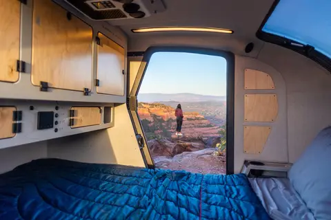 Lucy, our 2024 Escapod Voyager TOPO2 w/ FSR Premium Hybrid Roof Top Tent