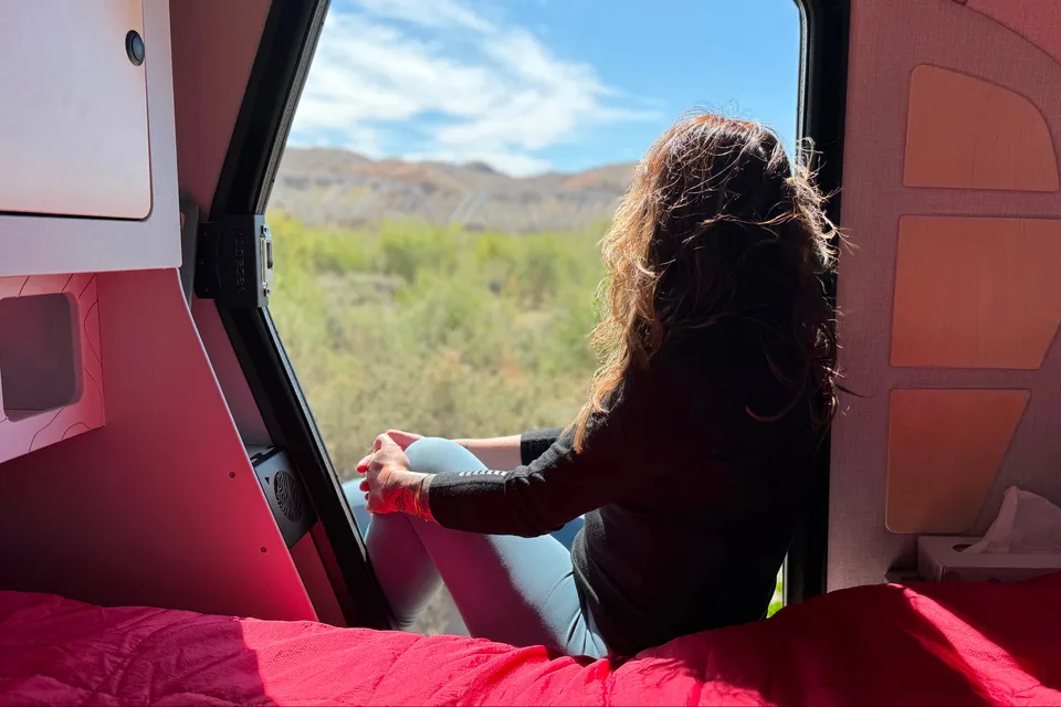 Lucy, our 2024 Escapod Voyager TOPO2 w/ FSR Premium Hybrid Roof Top Tent
