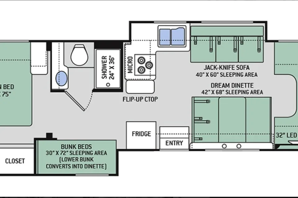 [30] Stress Free RVs - 2018 Class C - Chateau - Sleeps 10