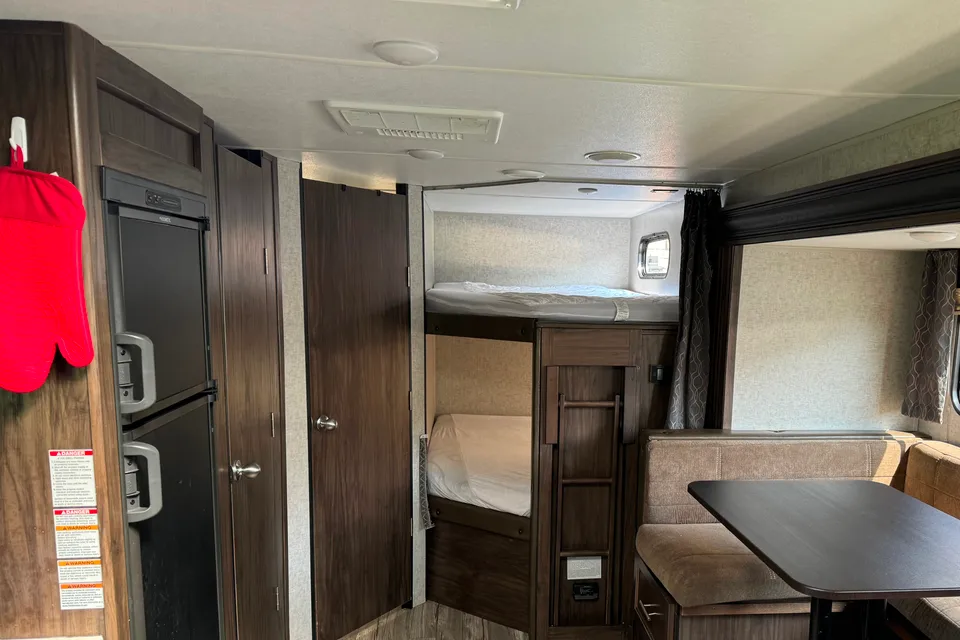 Now Available July 29 to  Aug 3!!!! Book now- Grey Wolf Limited Edition Bunk Bed Travel Trailer