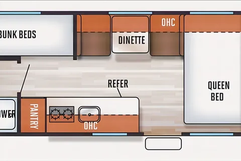 Clean, family and pet friendly, Forest River Wolf Pup 16BHS Travel Trailer