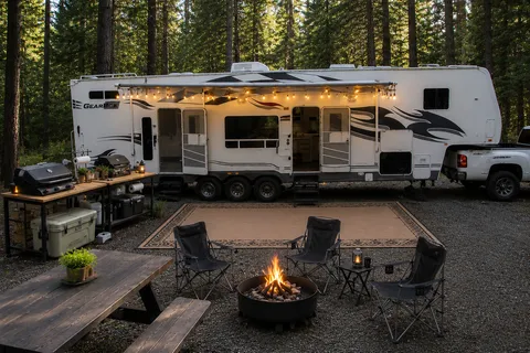 Rugged Luxury All Inclusive 38ft RV Glamping Experience
