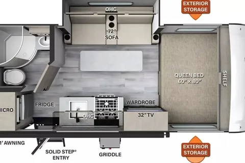 Forest River Geo Pro G19FBS 20ft Travel Trailer | Lightweight | Hitch Included | Sleeps 3-4 | Irvine