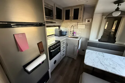 Party trailer on wheels