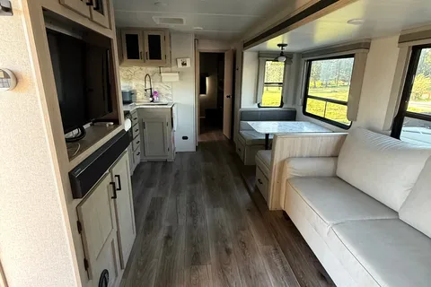 Party trailer on wheels