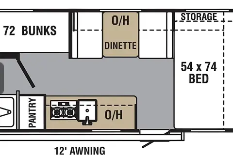 Forest River Viking 17BH Travel Trailer ***Light Weight SUV Towable***