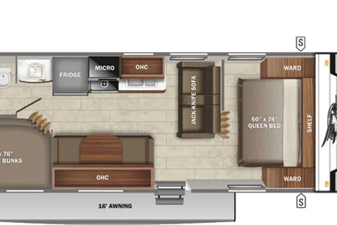 Camper ready Jayco Jay flight 264BHW Travel Trailer