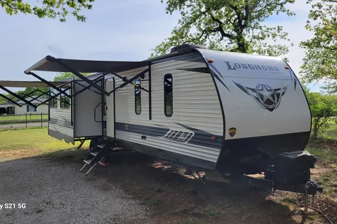 Dream RV, large rear living with TV.