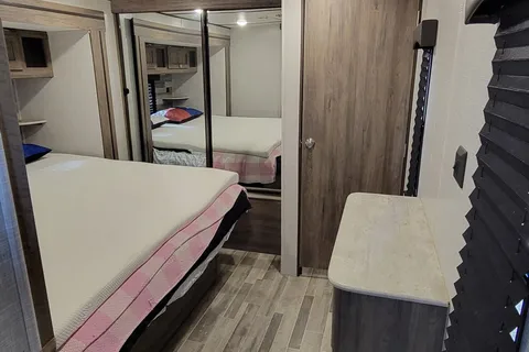 Dream RV, large rear living with TV.