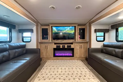Delivered Modern Mansion on Wheels/ Heartland M-350FLMB Fifth Wheel