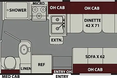 29.5 ft Class C Motorhome ideal for national parks.
