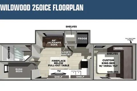 Family-Friendly Bunkhouse Trailer - 2026 Forest River Wildwood 260ICE