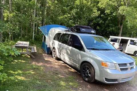 Nelly Bly, the Dodge Grand Caravan Campervan