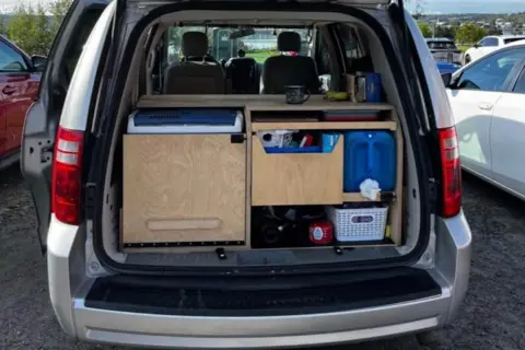 Nelly Bly, the Dodge Grand Caravan Campervan