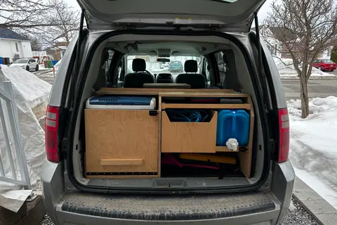 Nelly Bly, the Dodge Grand Caravan Campervan