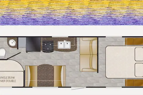 TRAIL RUNNER Bunkhouse w/ Queen Bed, Fold-Out Sofa & Dinette