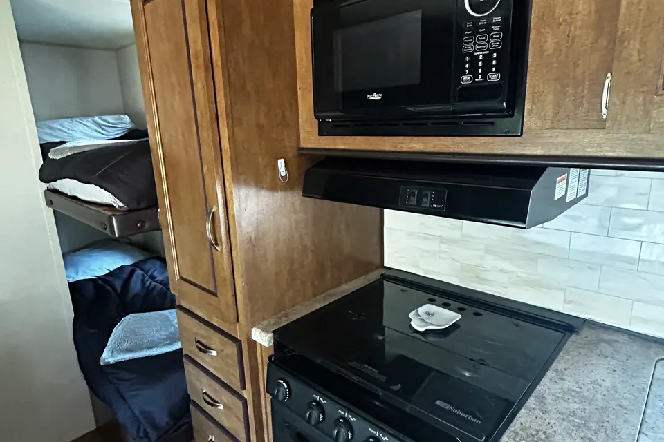 Meg's Wild Wood Bunkhouse Travel Trailer
