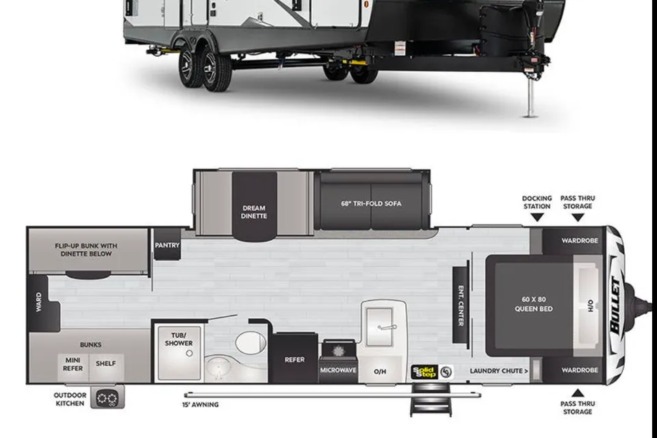 Gibbons Bullet 287QBS Travel Trailer