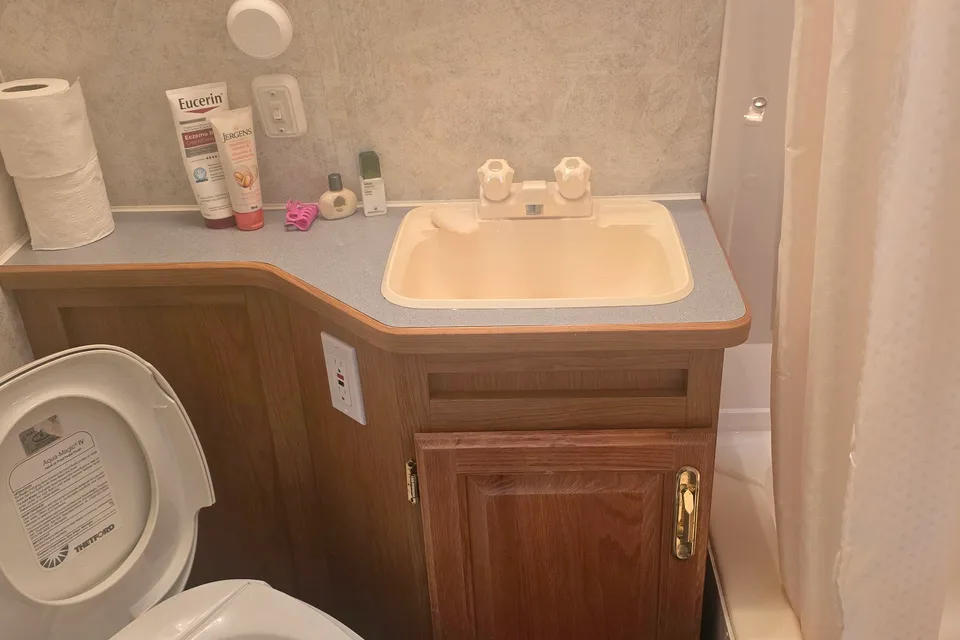 Triple Trouble Topaz Travel Trailer Cabin