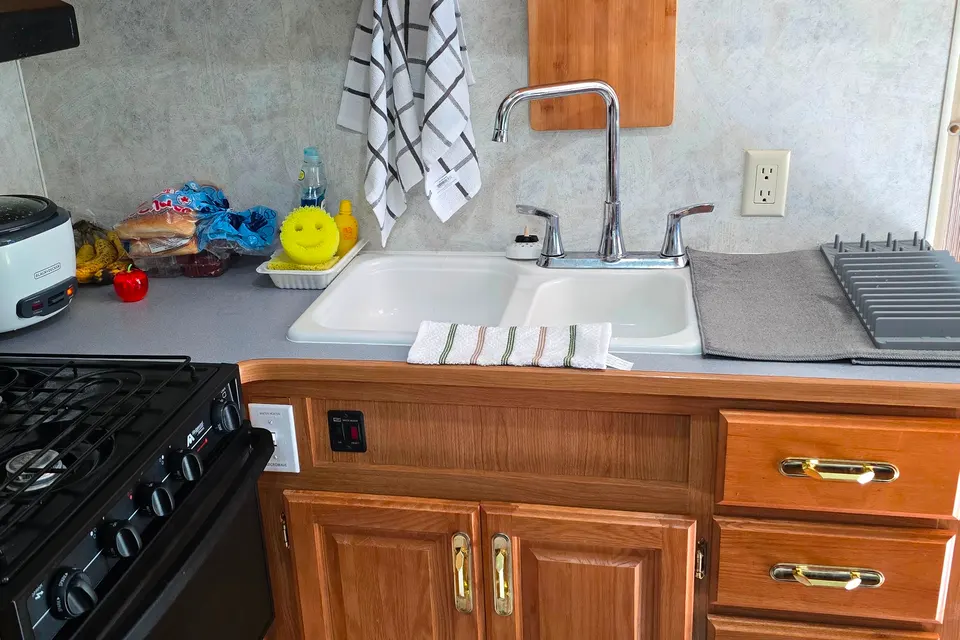 Triple Trouble Topaz Travel Trailer Cabin