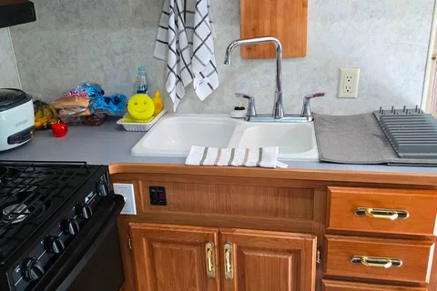 Triple Trouble Topaz Travel Trailer Cabin