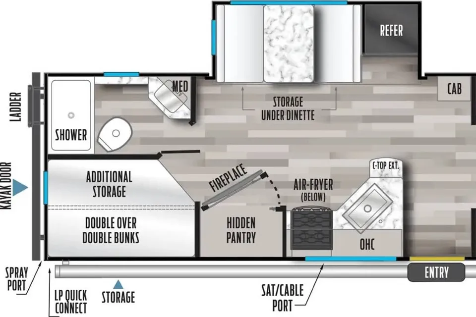 East to West Longitude Travel Trailer