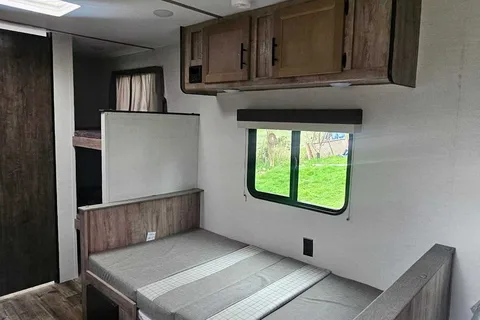 Welcome to 'The Burger' Grand River Bunkhouse Trailer with the luxuries of home.