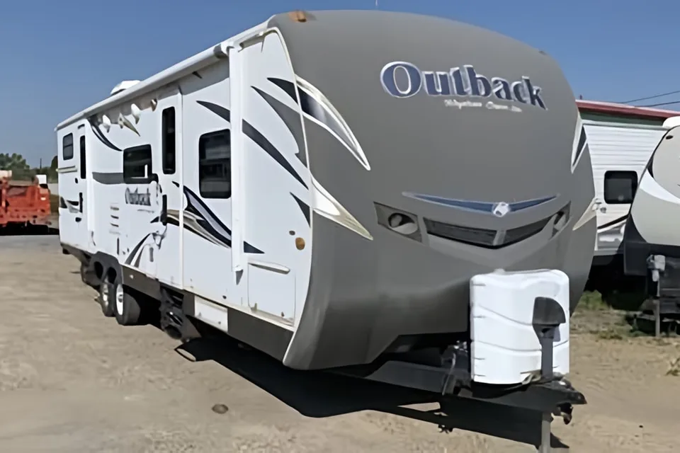 Rustic Antler Lodge Keystone Outback 312BH Travel Trailer