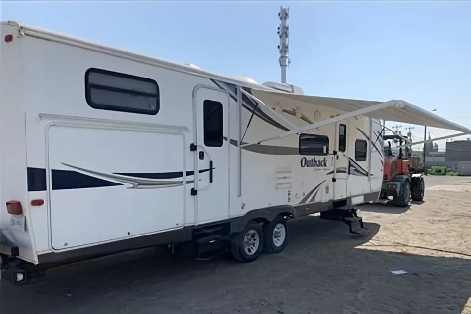 Rustic Antler Lodge Keystone Outback 312BH Travel Trailer