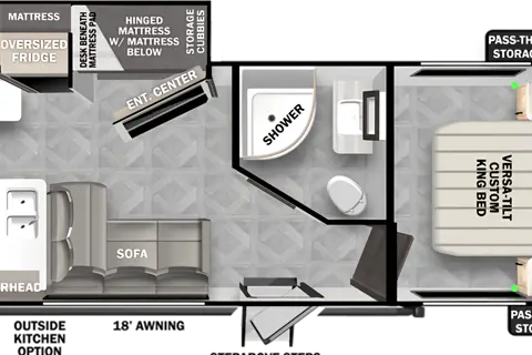Roulotte au design unique, ultra fenestrée