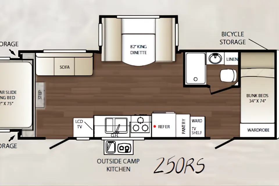 25'' - Bunkbed - 30" avec les 2 extensions - Keystone Outback Super-Lite