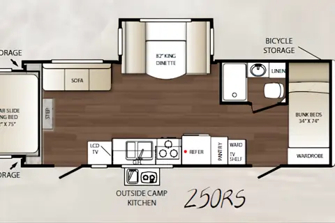 25'' - Bunkbed - 30" avec les 2 extensions - Keystone Outback Super-Lite