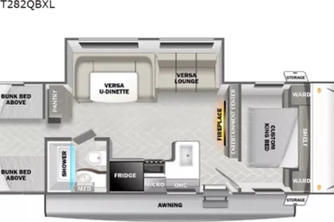 4-Bunk Hideaway + Queen suite • Two Bedrooms. Sleeps 10