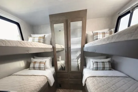4-Bunk Hideaway + Queen suite • Two Bedrooms. Sleeps 10
