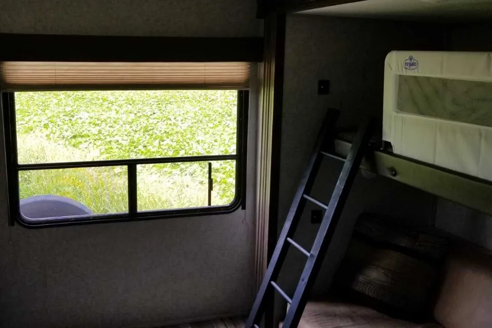 Getaway trailer.