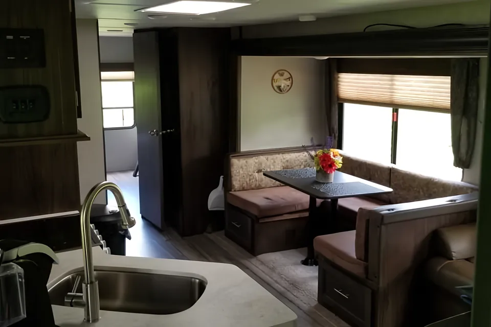 Getaway trailer.