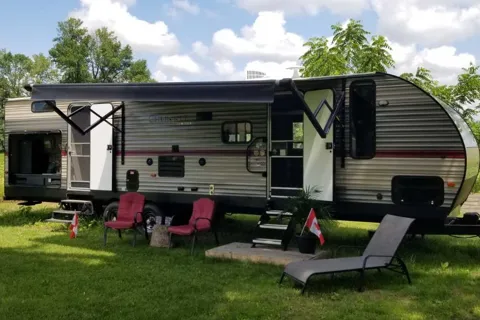 Getaway trailer.