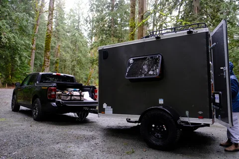 Cozy Off-Grid Cabin Trailer | Sleeps 2 | Solar + Water + Kitchen