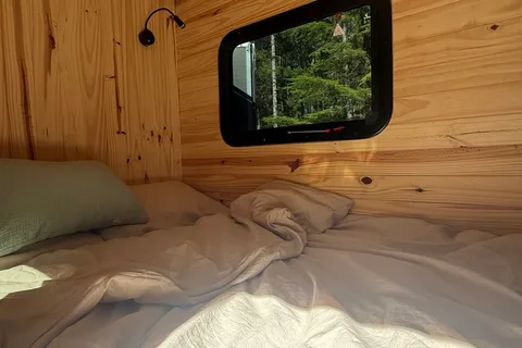 Cozy Off-Grid Cabin Trailer | Sleeps 2 | Solar + Water + Kitchen