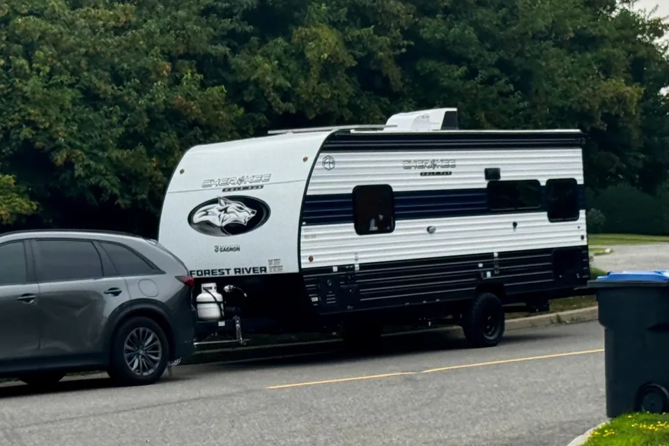 Rob & Wolf.  Cherokee Wolf Pup 16CM Travel Trailer