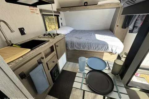 Solar-powered, light-weight, family adventure bunk house