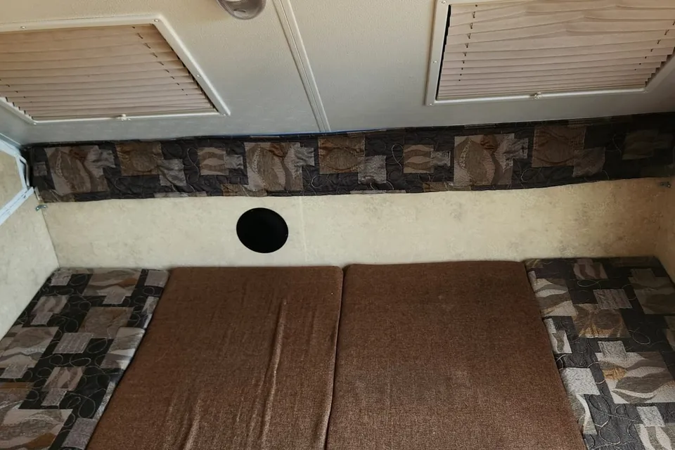 Musesica Forest River Flagstaff 12SDTH toy hauler A Frame Travel Trailer