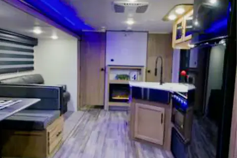 The Berger family Forest River Alpha wolf Travel Trailer