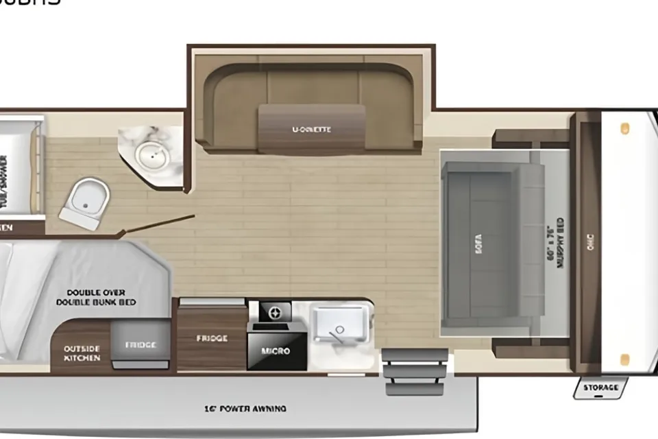 Fox RV Rentals 188BHS Travel Trailer