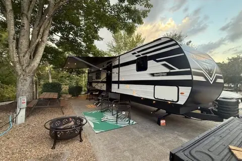 Tim and Gina's TRANSCEND the boring Travel Trailer