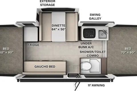 Rockwood Freedom 2380FT 2026 Tente roulotte Rockwood Freedom 2380FT 2026 Tente-roulotte