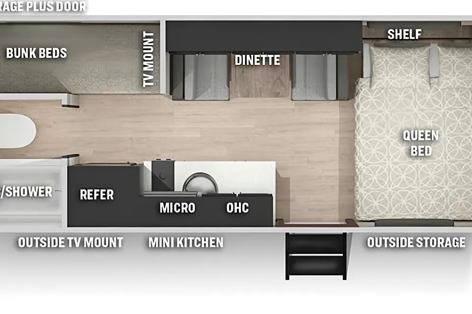 *TV, Solar, Bunkbeds..*
